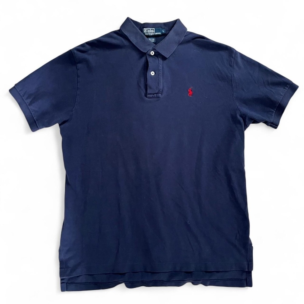 Polo by Ralph Lauren Men's Classic Fit Polo Shirt – Navy Blue, Size Large